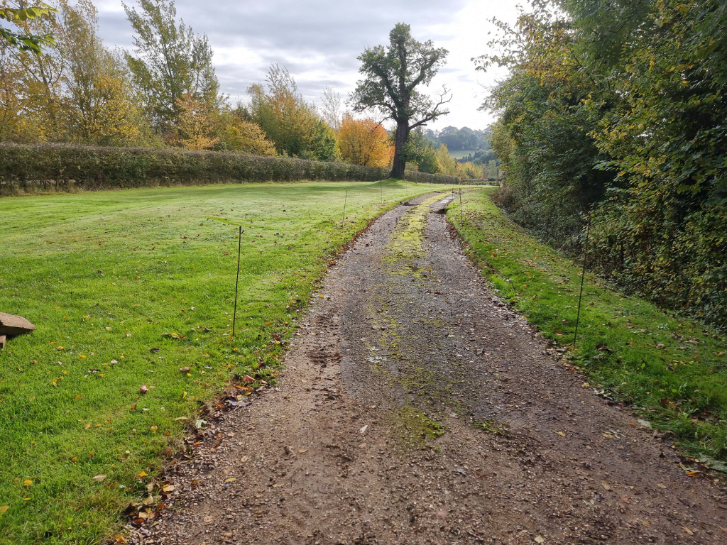 This is a large driveway which is just about to have a tar and chip driveway installed on by Worlingworth Driveway Solutions